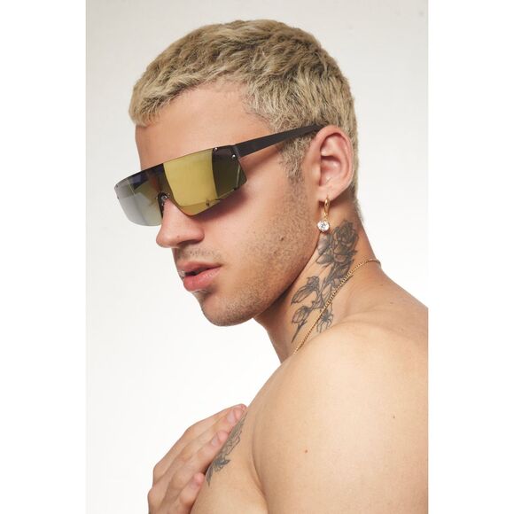 ÉTALON BY STEVE CANAR Men’s Stainless Steel Sport Sunglasses Liquid Gold - Picture 1 of 10